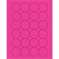 1 2/3" Fluorescent Pink Circle Laser Labels