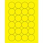 1 2/3" Fluorescent Yellow Circle Laser Labels