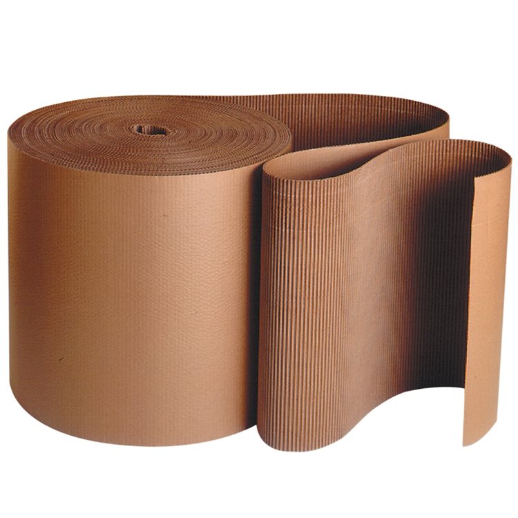 48" x 250' 'B' Flute Kraft Singleface Corrugated Roll
