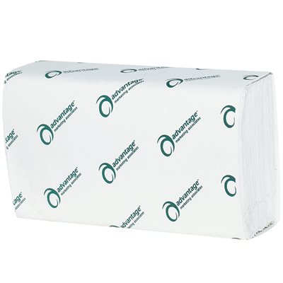 Advantage® White Single-Fold Towels